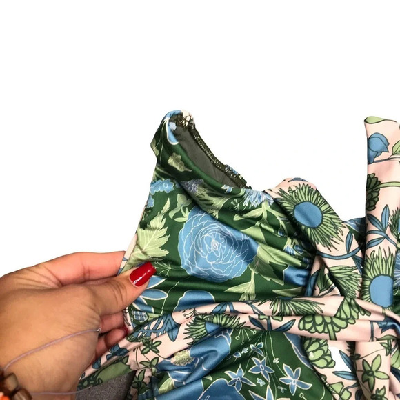 Kitty & Vibe Strapless Halter Floral One-Piece Swimsuit - Picture 5 of 9